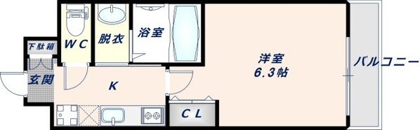 俊徳道駅 徒歩2分 6階の物件間取画像